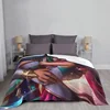 LOL League of Legends Game Star Guardian Xayah Rakan Portable Warm Throw Blankets for Bedding Travel 4