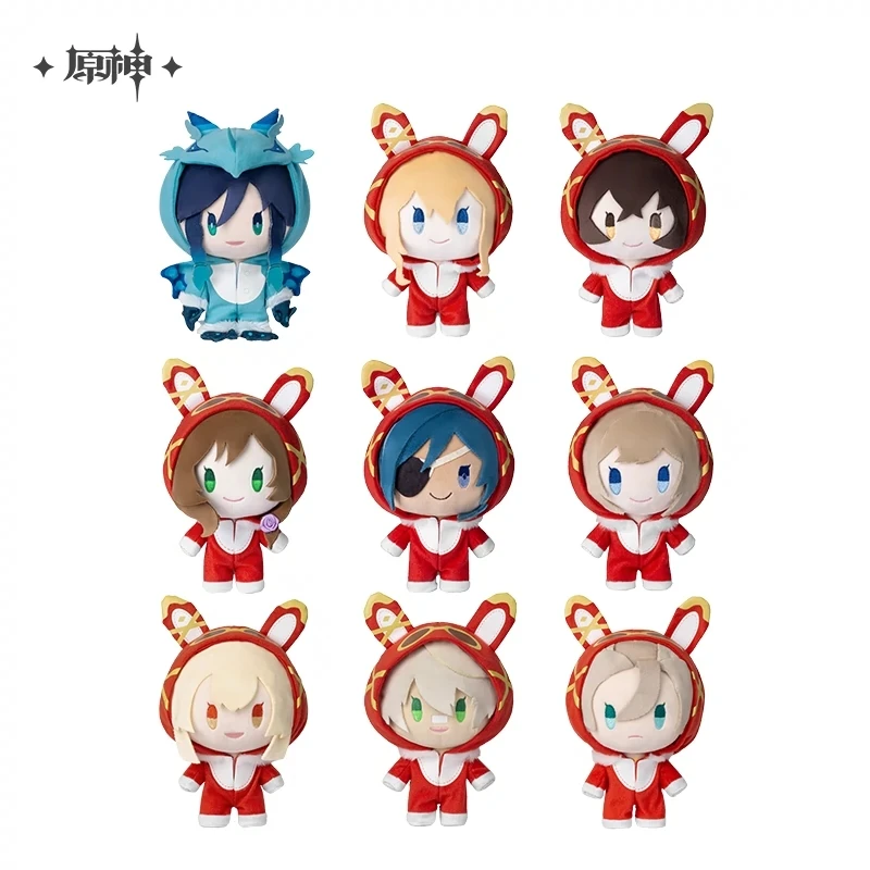 

[Genuine] Game Genshin Impact Teyvat Paradise Series 18CM Plush Doll Anime Character Clothes Barbara Klee Halloween Kids Gift