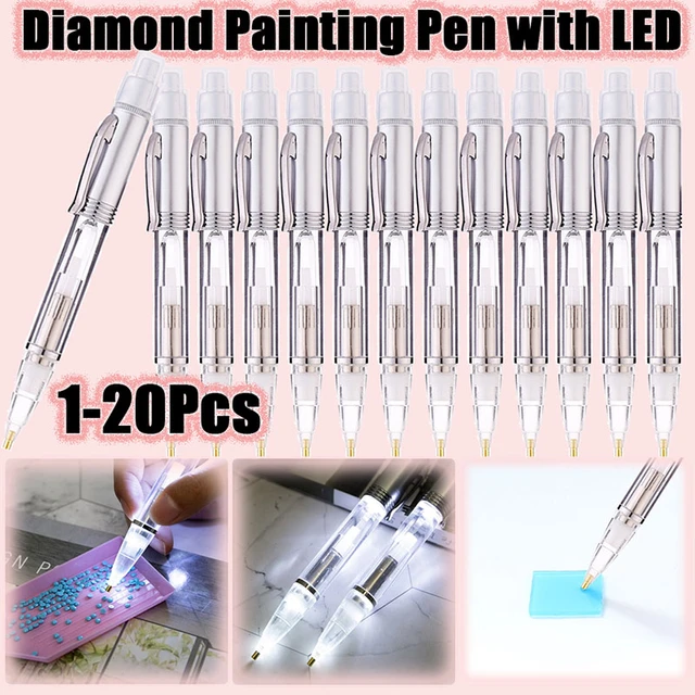 5D DIY Diamond Painting Pen with Lighting Luminous White Diamonds Art  Painting Kit Art Handmade for Drawing Craft for Kids Adult