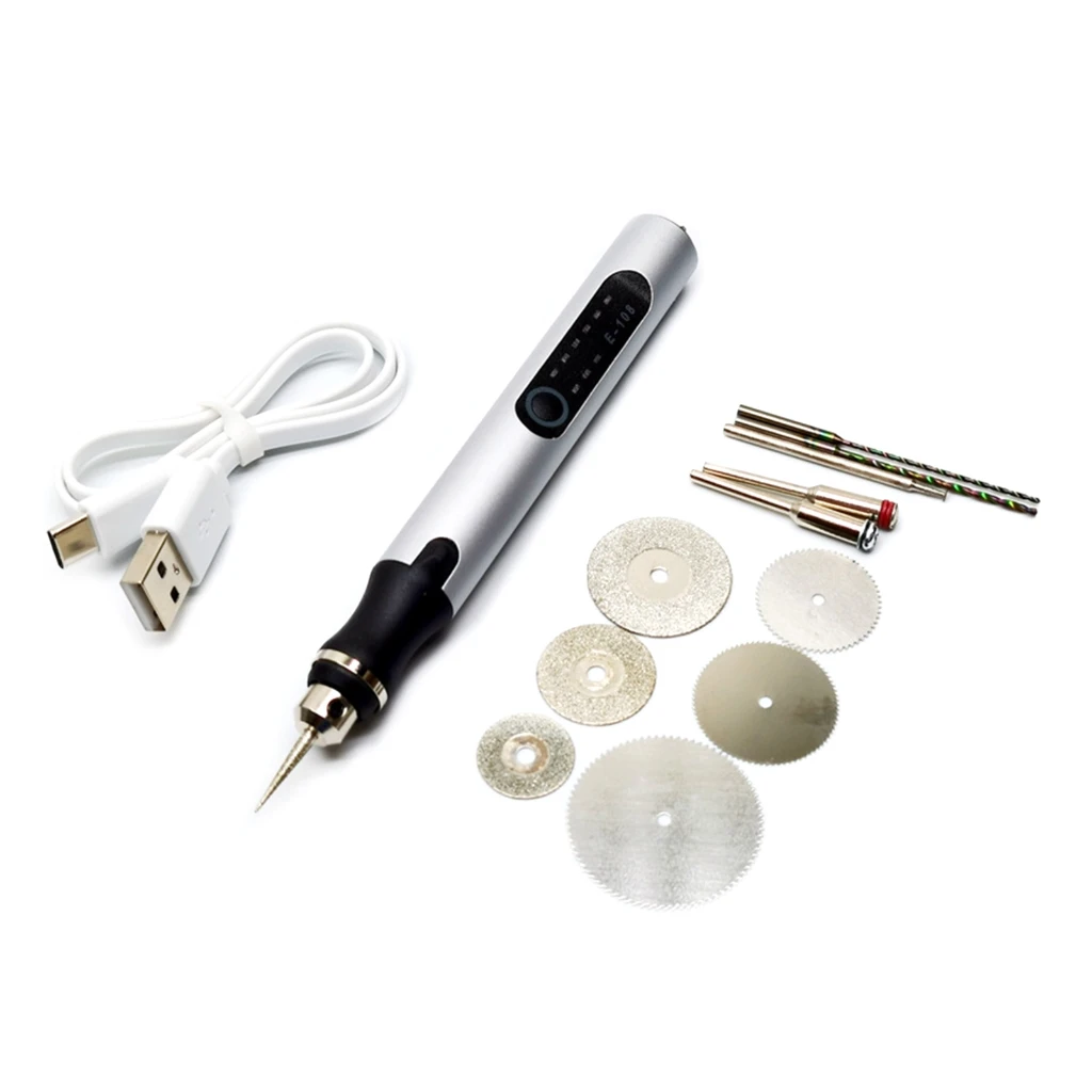

Portable Engraver Engraving Pen USB Rechargeable Multifunctional Tool for Jewellery Glass Wood Plastic Metal Stone Dropship