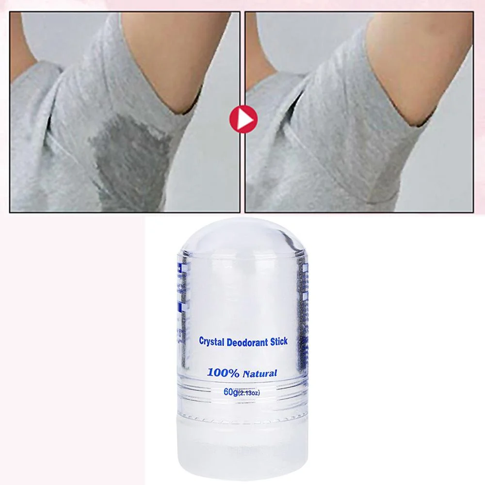 

60g Crystal Deodorant Alum Stick Body Underarm Odor Remover Antiperspirant for Men and Women Men Deodorant Stick Undefined 1pcs