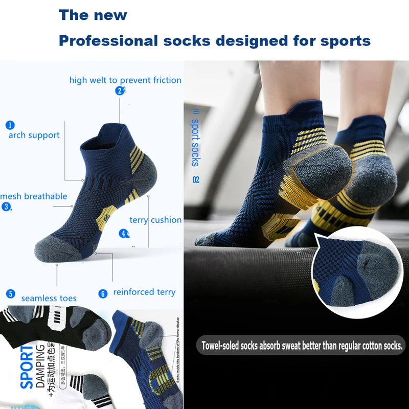 3Pair Professional Fitness Sports Socks