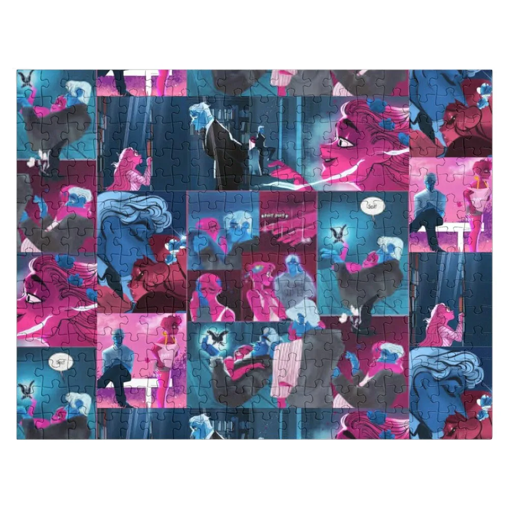 

Lore Olympus Persephone and Hades Collage Webtoon Art Jigsaw Puzzle Wooden Compositions For Children Personalized Gift Ideas