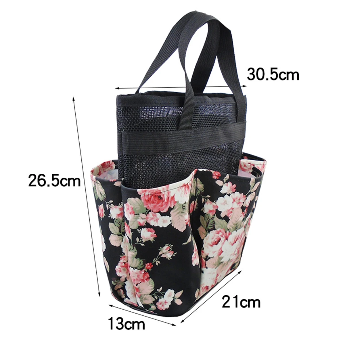 Mesh Shower Caddy Tote Bag Portable Shower Caddy Basket 6 Storage Pockets Quick Dry Mesh Hanging Organizer shower caddy basket