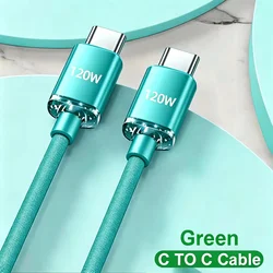 High - Power USB - A to USB - C Fast Charging Cable with PD Support - 2m (C TO C Green)
