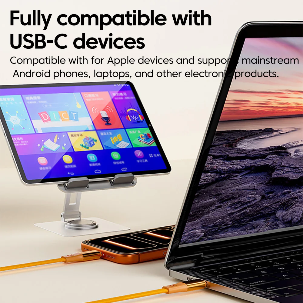 Magnetic 240W USB Fast Charging Cable and Adapter