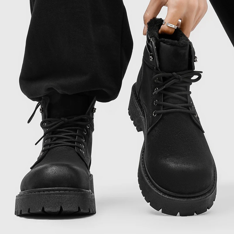 men boots 2025 New Winter Slippers Warm Men Shoes Waterproof Non-Slip Plush Sneakers Male tenis shoes Boots Men Sneakers Winter