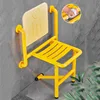 Portable Folding Toilet Bathroom Stool Showe Nonslip Metal Nordic Shower Chair Small Wall Mounted Banyo Taburesi Home Furniture 1