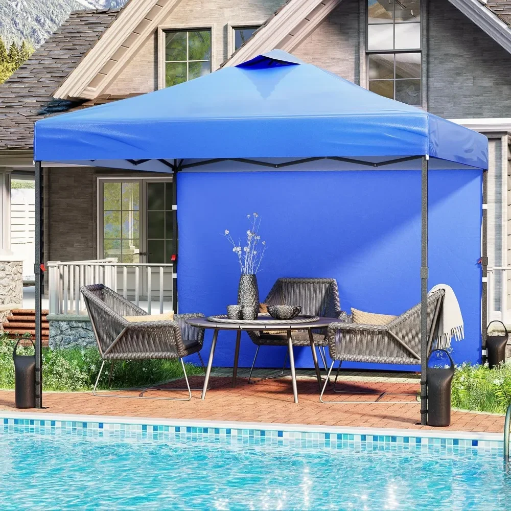 

4 Ropes Shelter 10'x10' Pop Up Canopy Tent With Sidewall Waterproof Outdoor Awnings Freight free