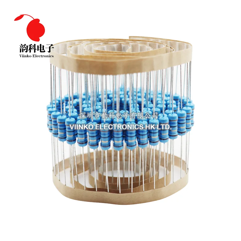 Metal Film Resistor 50pcs 1W 1% 0.1R ~ 2.2M 10R 22R 47R 100R 330R 1K 4.7K 10K 22K 47K 100K 330K 470K 1 10 22 47 100 330 1M ohm metal film resistors