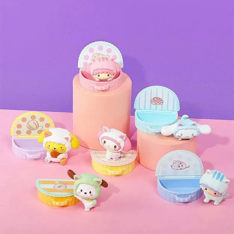 

Sanrio Cartoon Blind Box Garage Kit Kuromi Mymelody Cinnamoroll Model Garage Kit Blind Box Accessories Children's Birthday Gift