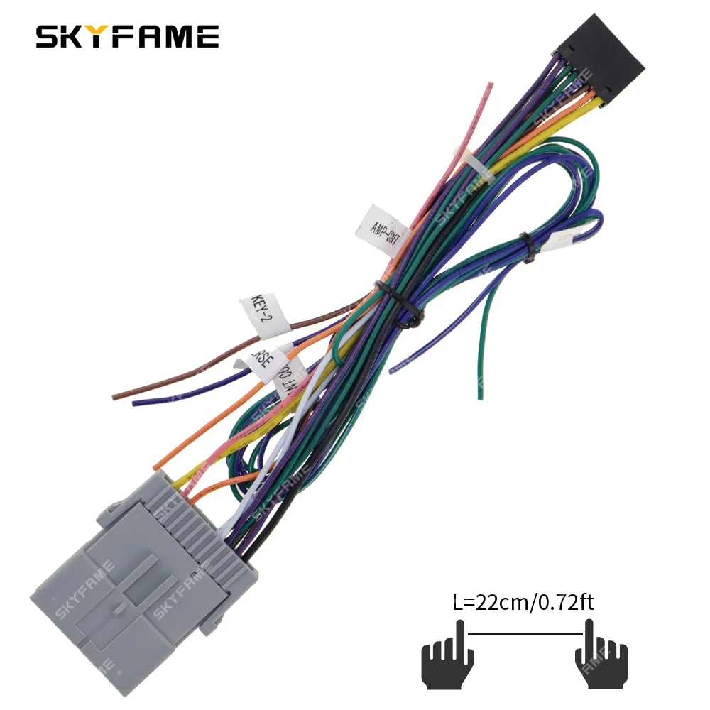 SKYFAME 16pin Car Stereo Wire Harness Adapter Android Radio Power Cable For Hummer H2 H3 Chevrolet Tahoe Uplander