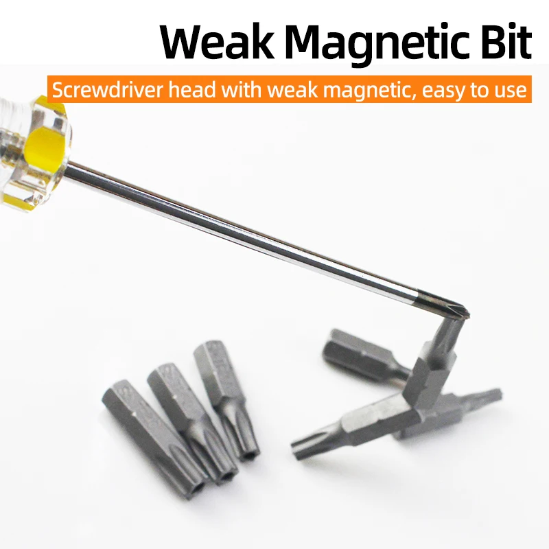 25mm Torx Screwdriver Bit Set Tamper Proof Security Drill Bits 1/4 Hex Screw Driver Ratchet Wrench Handle Repair Hand Tools