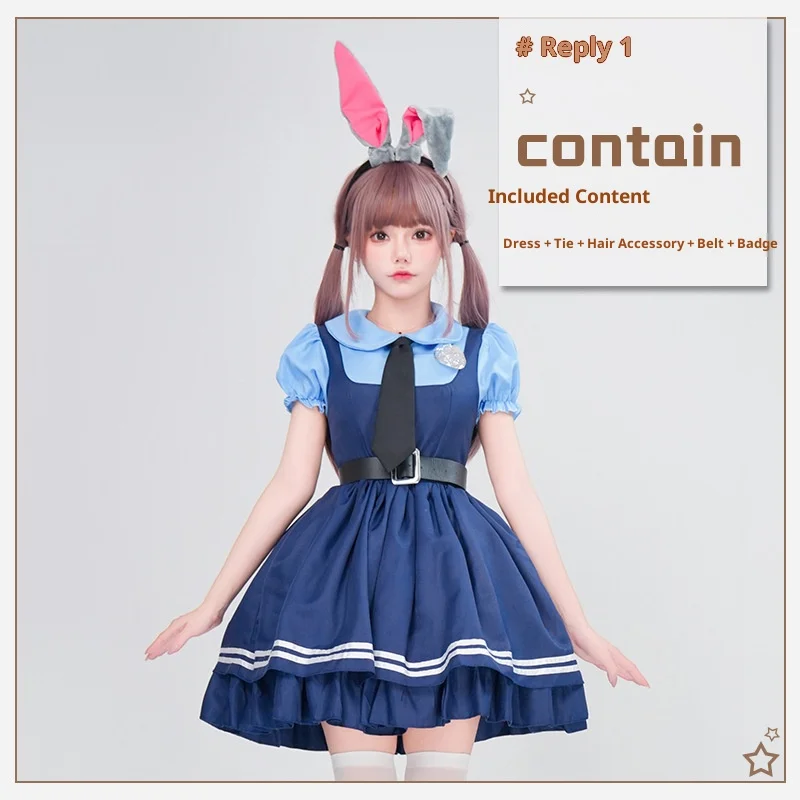 Zootopia Judy Rabbit Cosplay Costume Anime Figure Nick Fox Woody Cartoon Cosplay Rabbit Judy Police Officer Halloween Clothes