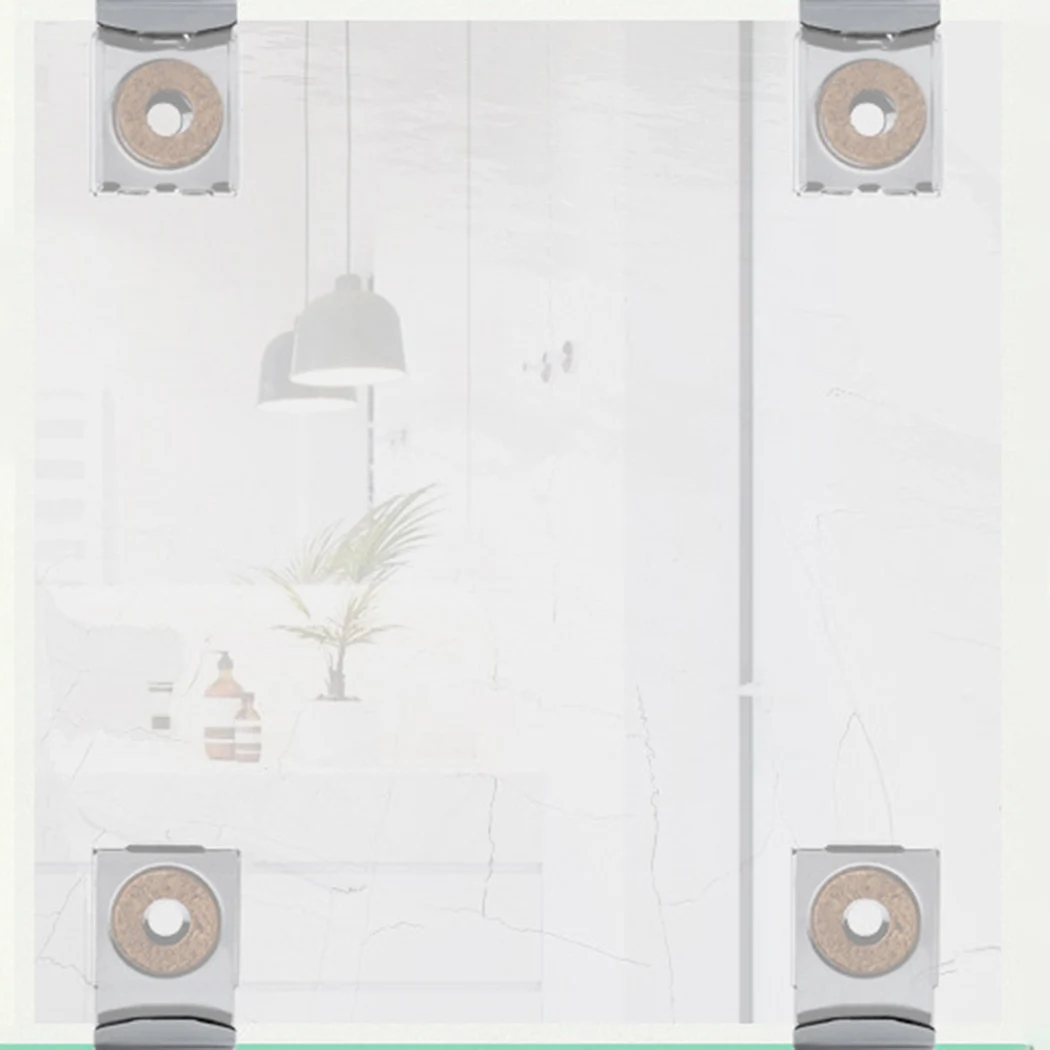 Description Picture 5 of item4pcs Bathroom Mirror Glass Wall Hanging Fixing Kit Frameless-Clips Mounting Hanger Clamp Chrome Wall-Brackets Clamps With Screws