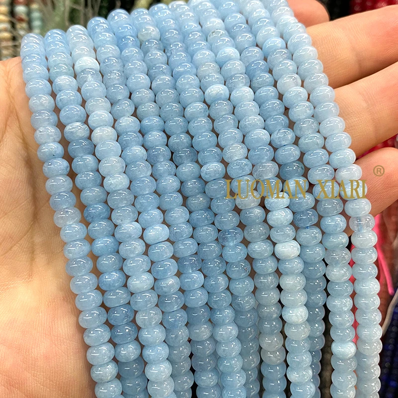 Natural Stone Beads Aquamarines Chalcedony Round Loose Beads For Jewelry  Making Bracelets Necklace Diy Accessories 4 6 8mm 15 - Beads - AliExpress