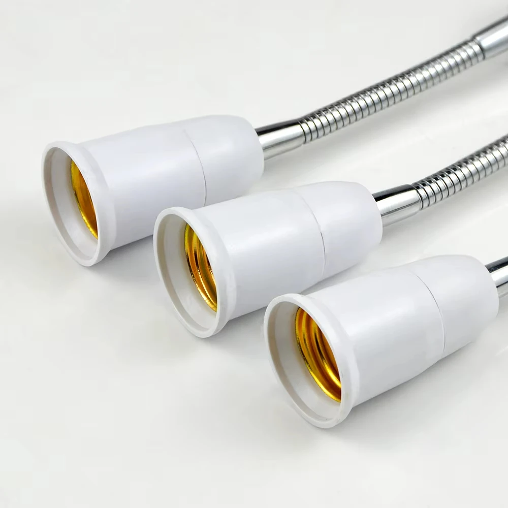 Lamp Bulb Holder E27 to E27 Socket Extender Rotating Base 12/15/20/30/35/40/50cm Converter