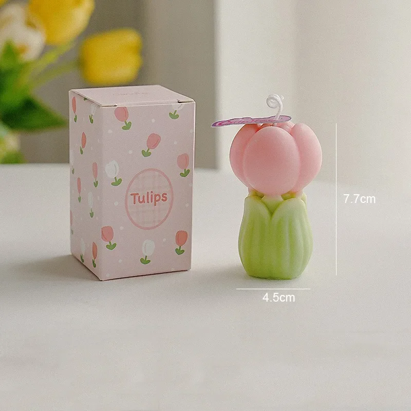 Tulip Blossom Aromatherapy Soy Wax Candle – Scented Candle for Weddings, Birthdays, and Home Decor