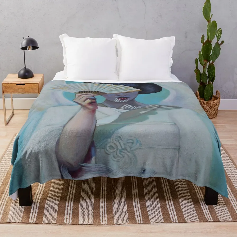 

"Tenshi" Throw Blanket For Baby Beach Hair For Decorative Sofa Blankets