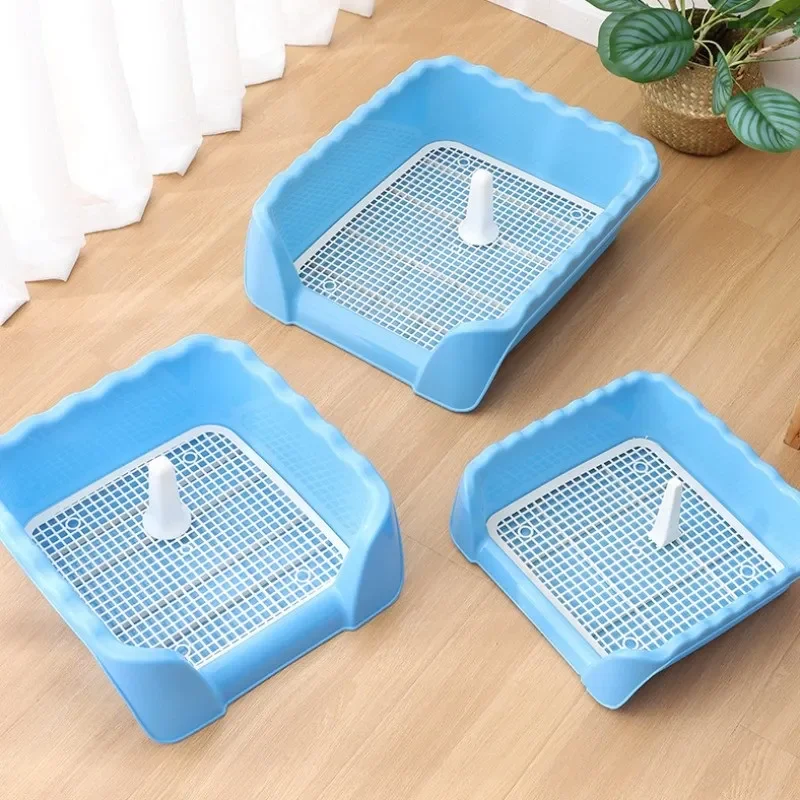 Pet Dog Toilet Dog Potty With Column Detachable Pee Fence Training Toilet Anti-Splash Pet WC Cleaning Tray Puppy Tray