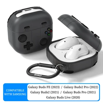 Custodia protettiva per Samsung Galaxy Buds FE/Buds Pro/Buds2/Buds2 Pro, custodia protettiva alla moda con gancio
