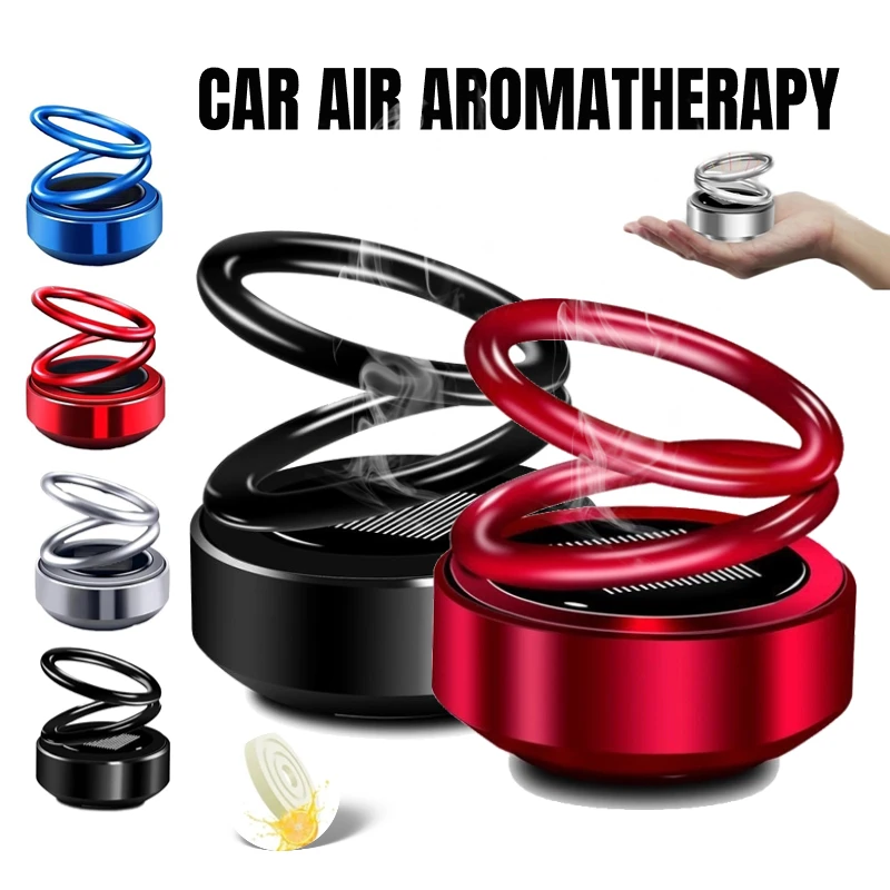 

Portable Kinetic Mini Heater Car Air Freshener Fast Heating Molecular Heater Car Perfume Fragrance Diffuser Double Ring Rotating