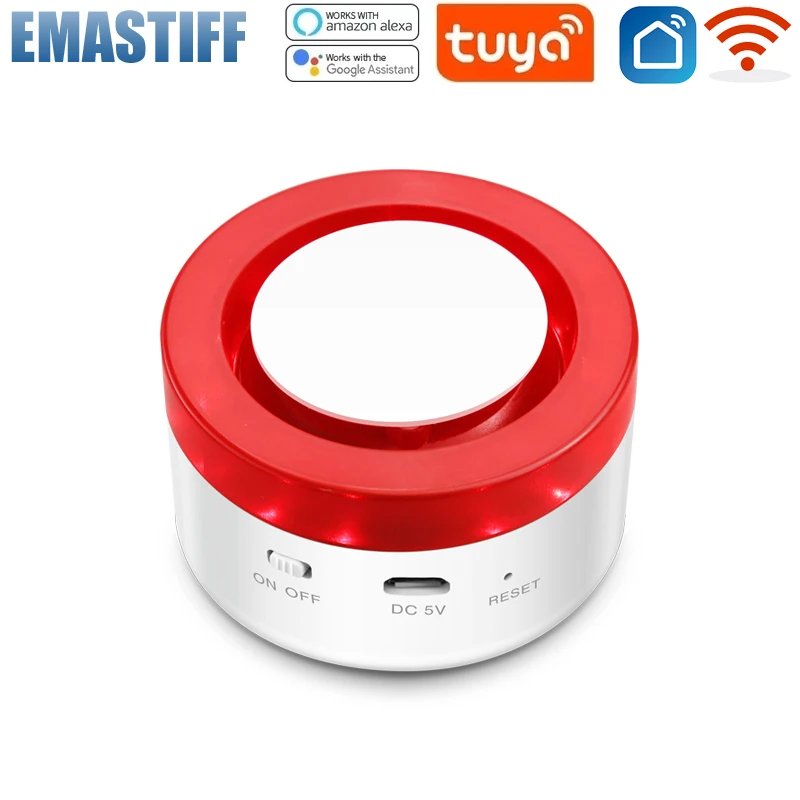 מערכת אזעקה הביתה wifi tuya 120db wifi siren 433mhz בורג אזעקה אבטחת אפליקציה חיים חכמה שליטה אזעקה ביתית אלחוטית