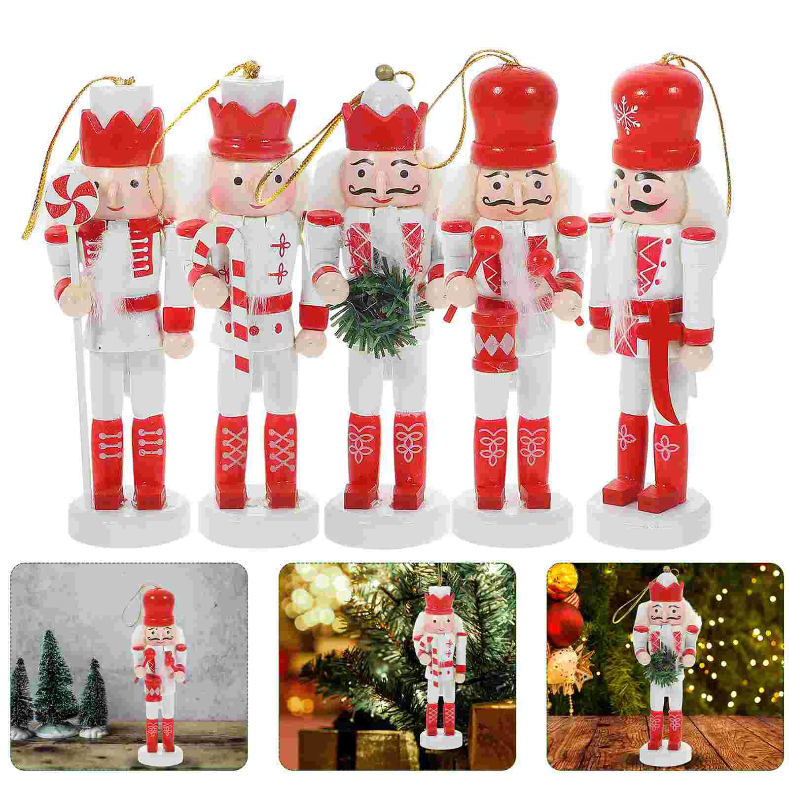 

Nutcracker Hanging Decoration Xmas Tree Nutcracker Soldier Ornament Wood Nutcracker Craft