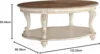 Realyn Casual Cottage Coffee Table, Antique White & Brown 6