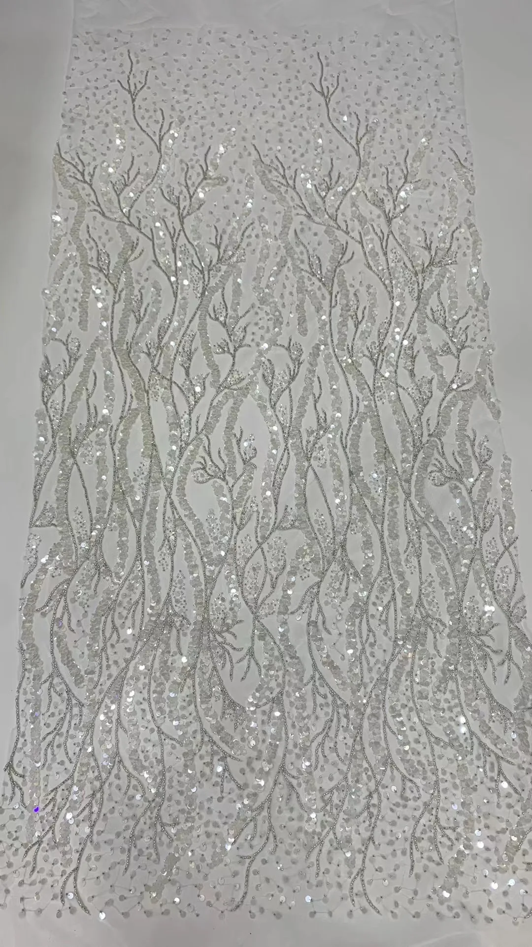 

Роскошная африканская кружевная ткань с блестками и бисером 2023, Высококачественная нигерийская Свадебная вышивка, французское Тюлевое кружево VXB5632