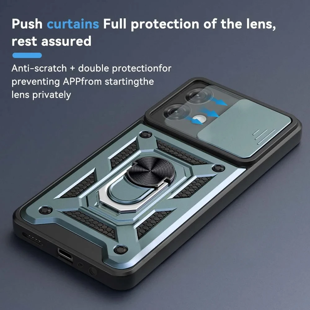 Armor Ring Holder Lens Protect Case - Durable and Stylish Protective Phone Cover