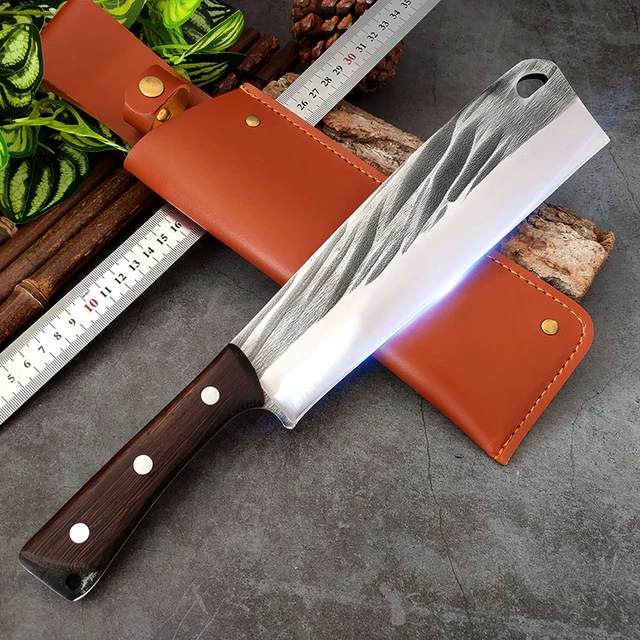 Forged High-carbon Clad Steel Knife Hard Blade Chopper Cattle Big