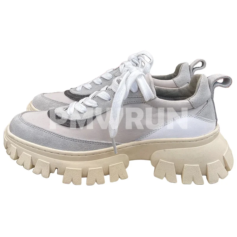 

Women Flat Shoes Spring Autumn 2023 New Cow Suede Upper Round Head Thick Bottom Casual Shoes Non-Slip Comfort Loafers 35-41