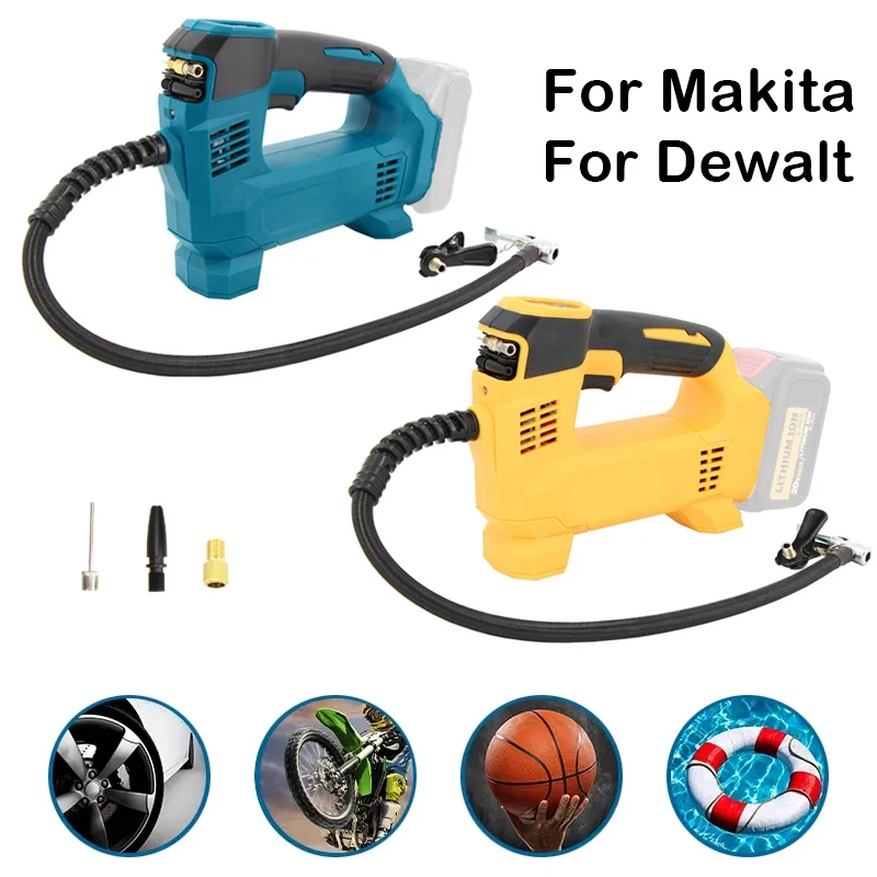 Per Makita Per Dewalt 18V Batteria Cordless Pompa Ad Aria Elettrica Portatile Pneumatico Per Auto Gonfiatore Elettrico Compressore D'Aria Pompa Gonfia