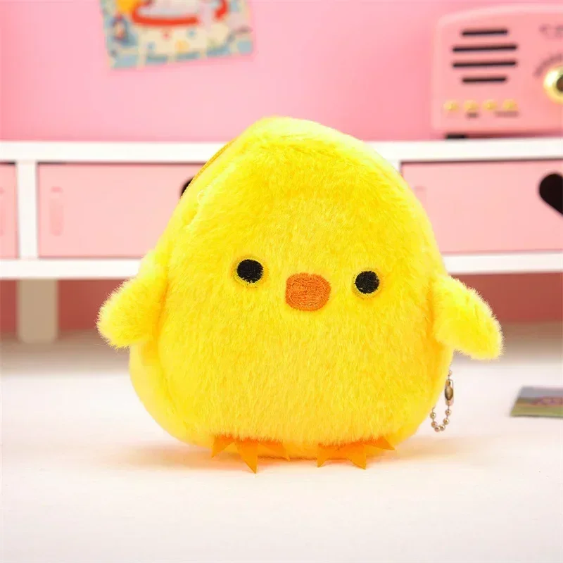 Plush keychain plush coin purse plush key chain wallet keychains 1pc 12cm Kawaii Cartoon Children Animals Plush Coin Purse Keychain Headphone Wallet Card Bag Pocket Pendant
