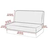2pcs/set Elastic RV Dinette Cushions Covers Floral Print Spandex Armless Sofa Cover Camper Car Bench Cover Furniture Protector 2