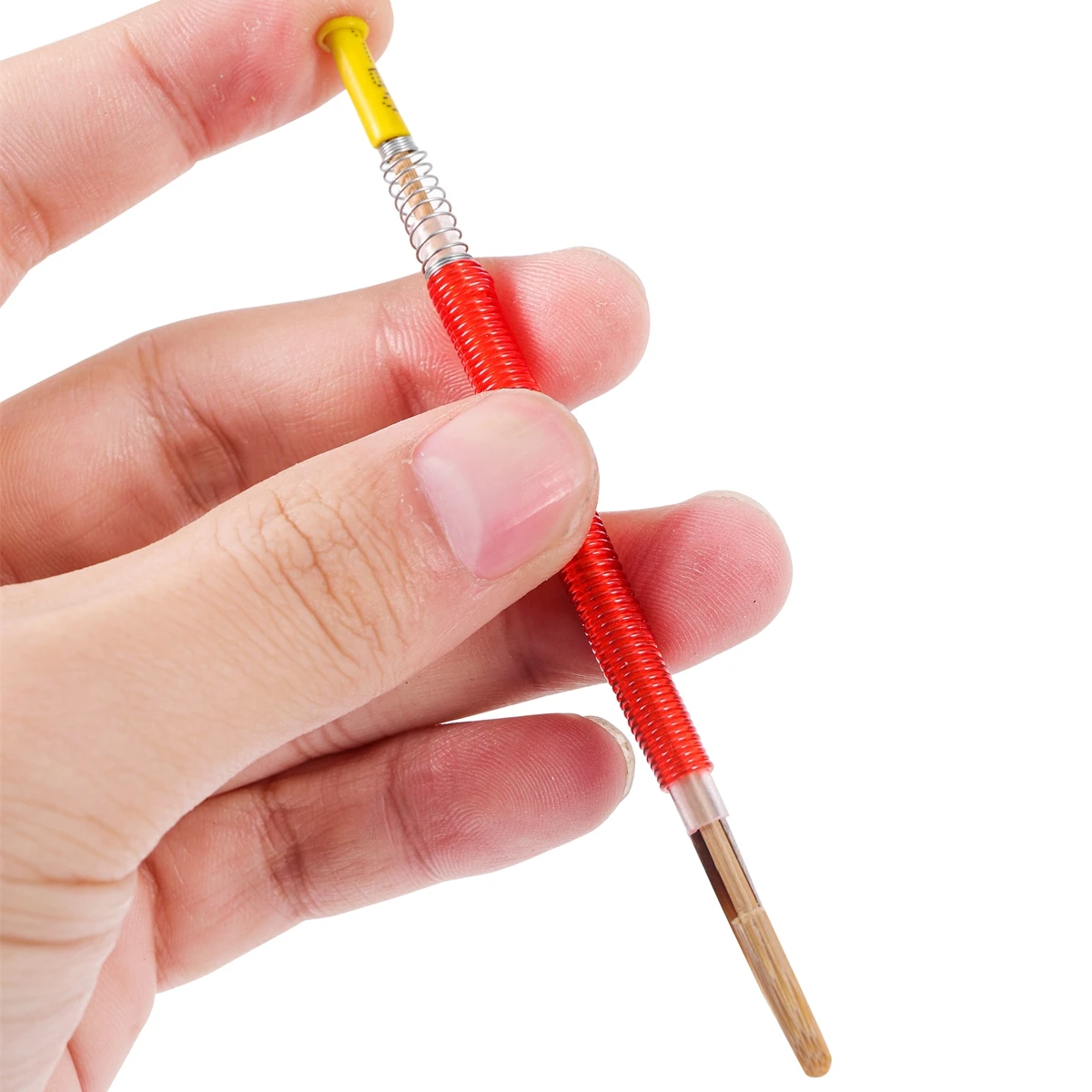 Insect Transfer Needle Push-Type Bamboo Core Plastic Queen Bee Larva Apiculture Retractable Grafting Pen Beekeeping Tool 10Pcs