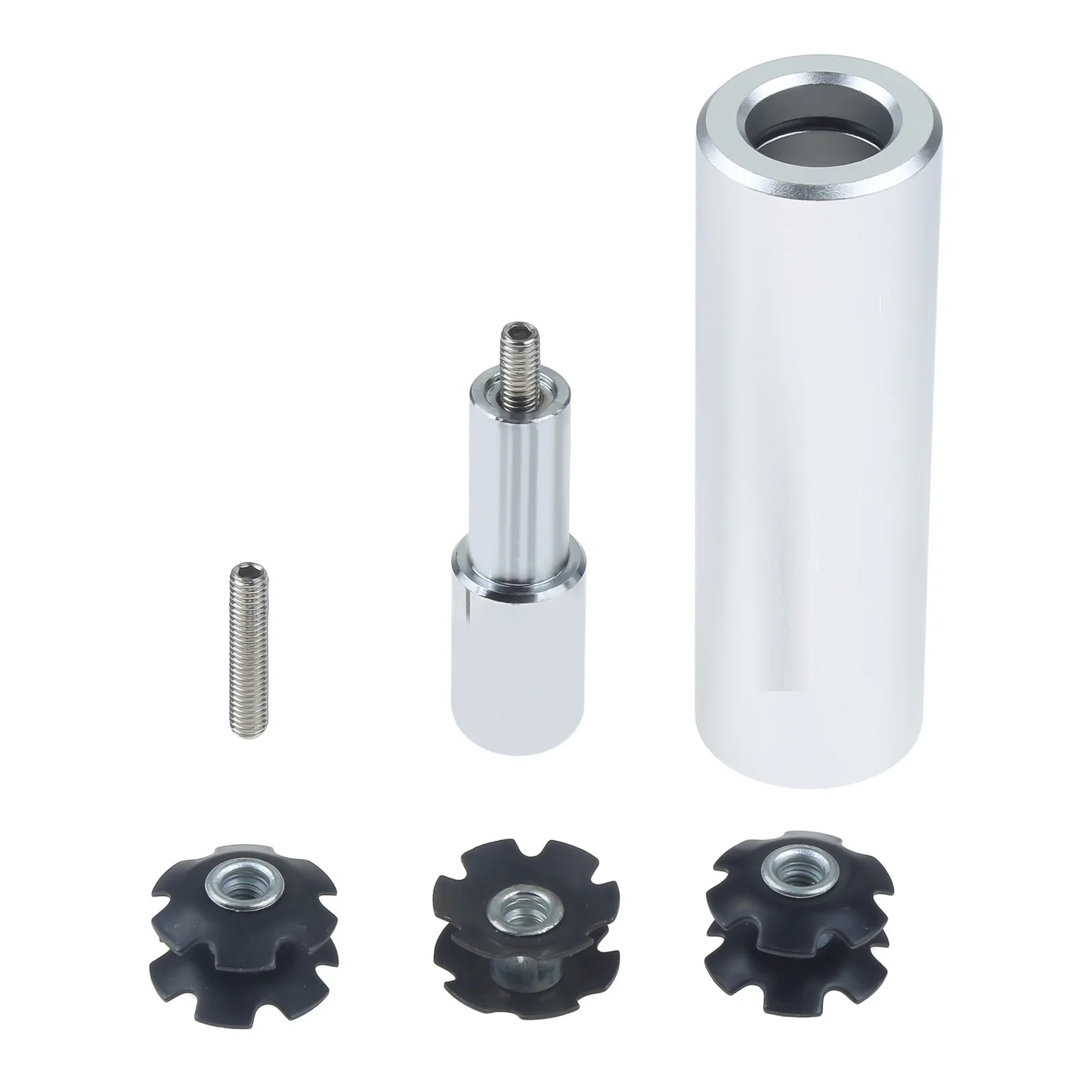 

Инструмент для установки звездообразных гаек велосипеда MTB дорожного велосипеда с 2 запасными специальными винтами и 3 наконечниками (для 1/4 ",1",1-7/8 ")