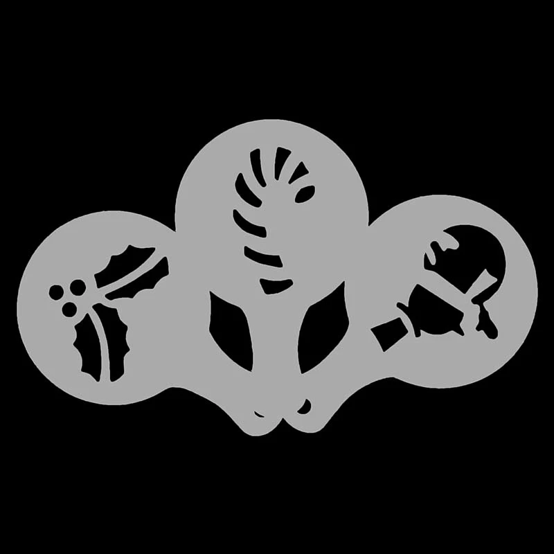 Description Picture 5 of item8pcs Christmas Coffee Printing Mold Cappuccino Latte Drawing Mold Coffee DIY Art Stencils Spreading Tool