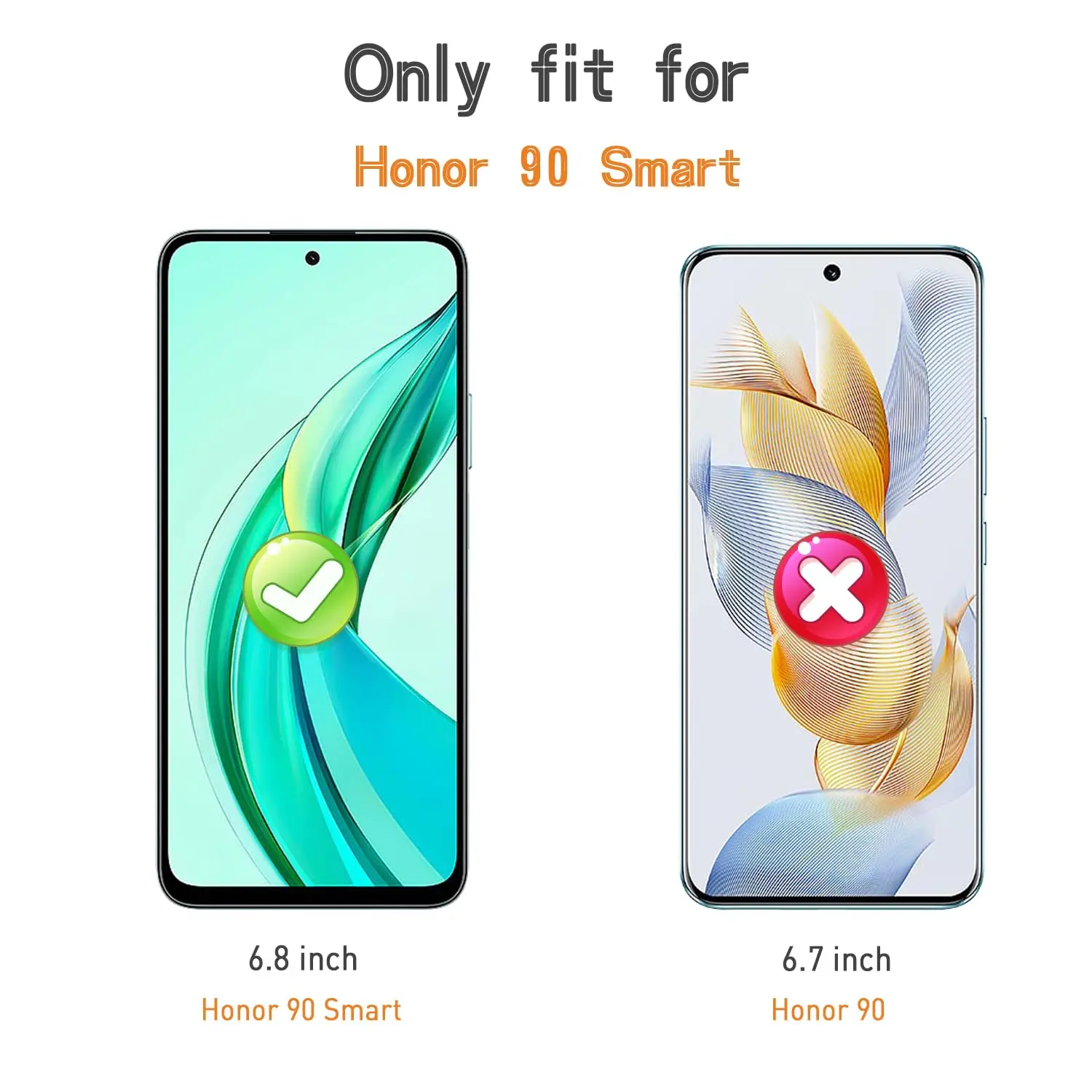 Premium 6.8 Tempered Glass Screen Protector - Crystal Clear, 9H Hardness, Anti-Scratch