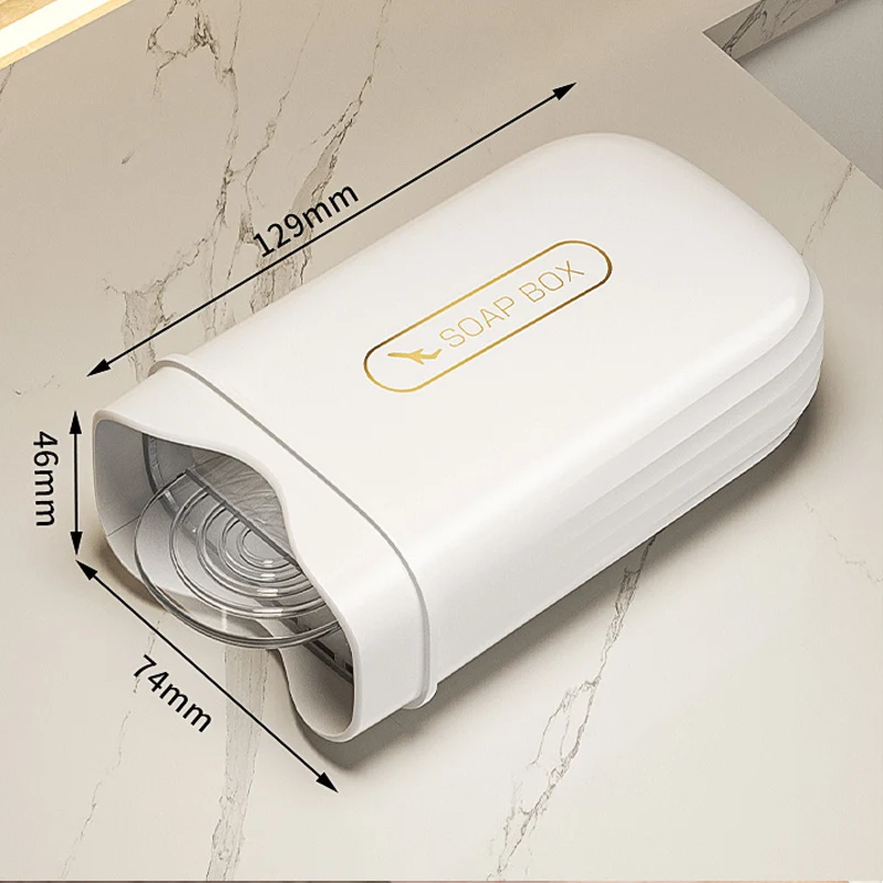 New Portable Travel Soap Box Two Colors Waterproof Stylish Compact Easy To Carry Drawer type Bathroom Storage Sealed Box