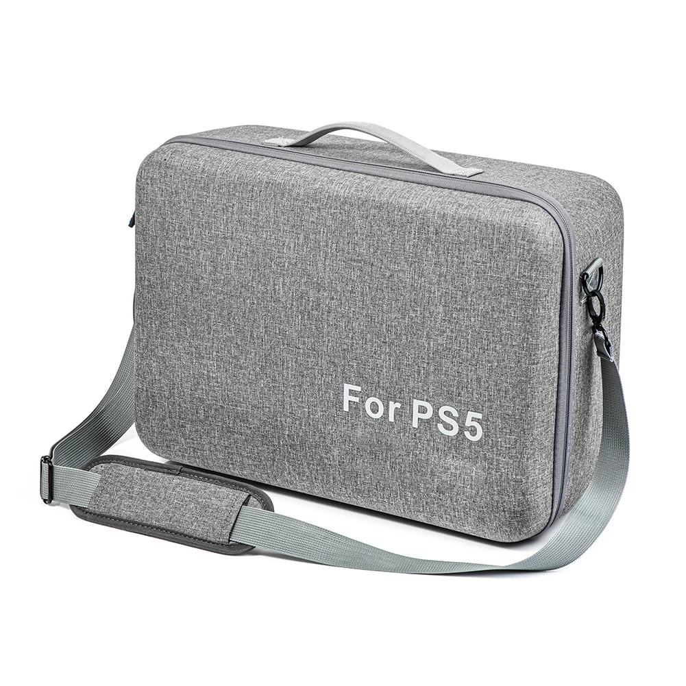 For Sony PS5 Game Console Portable Travel Carrying Bag Shockproof Zipper  Backpack - Grey Wholesale
