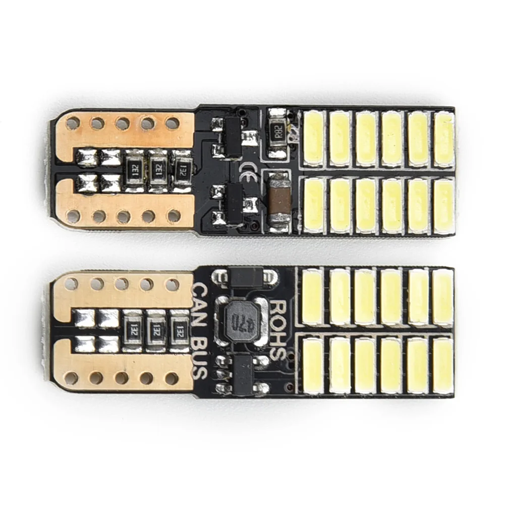 자동차 브레이크 조명, T10 LED 전구 너비 조명, 매우 밝은 6000K DC12-24V 화이트, 오류 없음 램프, 메르세데스 W204 5W, 6 개