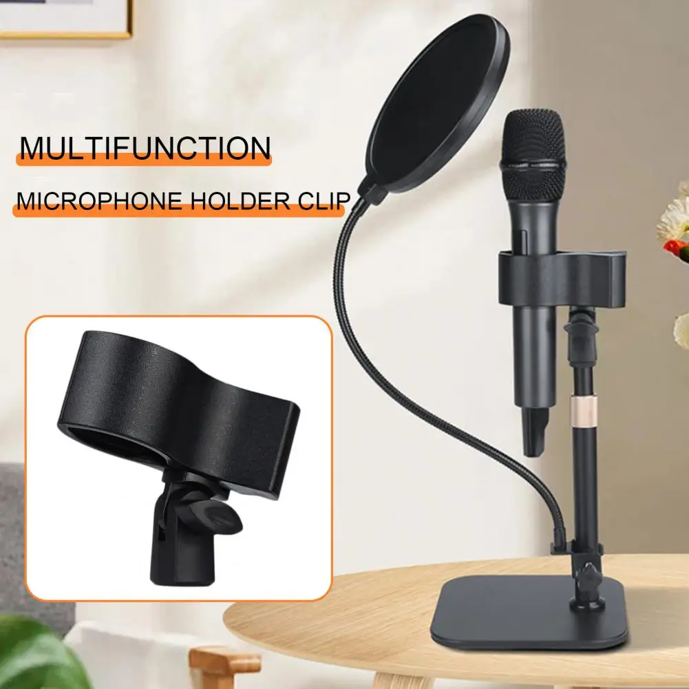 

Standard 5/8'' Microphone Clip Durable Multi-angle Microphone Holder Clip for Easy Conversion Adjustable for Large-diaphragm