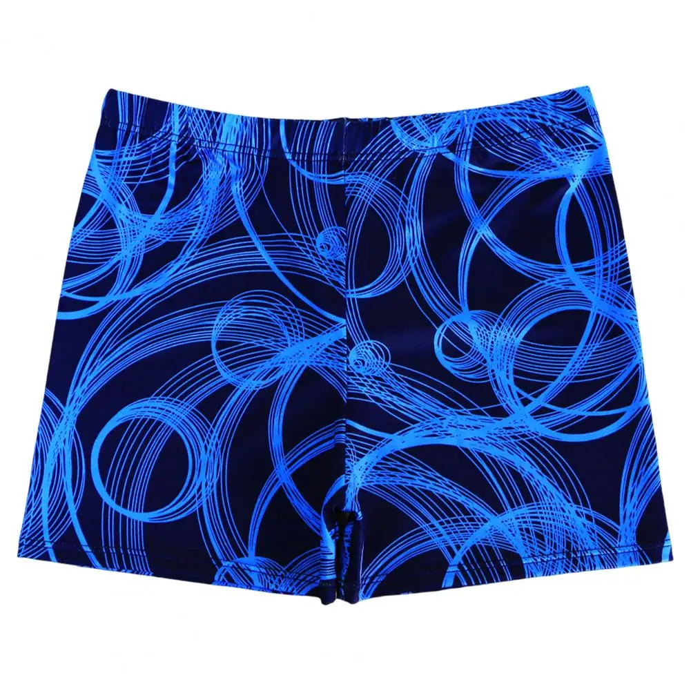 Beach Shorts Fashionable Anti Embarrassment Plus Size Men Digital Print Pattern Flat Corner Swimming Trunks for Holiday