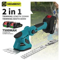 NEWBENY Electric Hedge Trimmer 2 IN 1 Cordless Efficient Household Shrub Weeding Garden Beautify Tool For Makita 18V-21V Battery 1