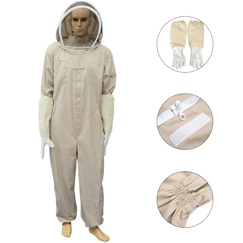 Bee Proof Protective Clothing Full Body Beekeeping Suit Farm Unisex Safety Outfit With Glove