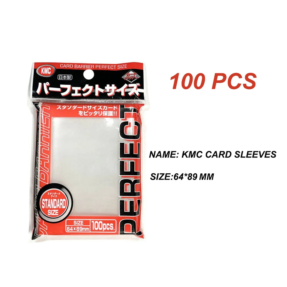 Card Sleeves 100PCS Transparent Trading Card Outer Protector Perfect Fit Standard Size Board Game Cards
