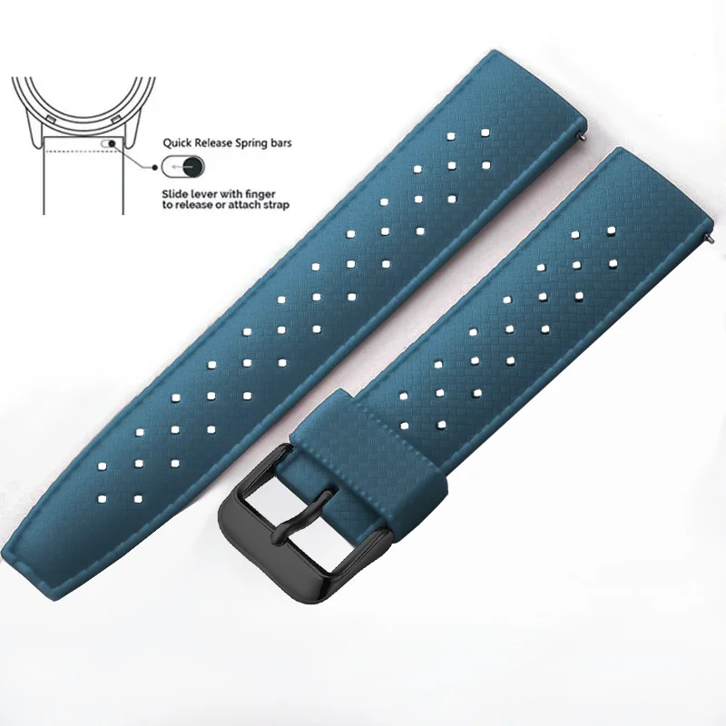 Tropical Silicone Quick Release Watch Band - Vibrant Rubber Strap