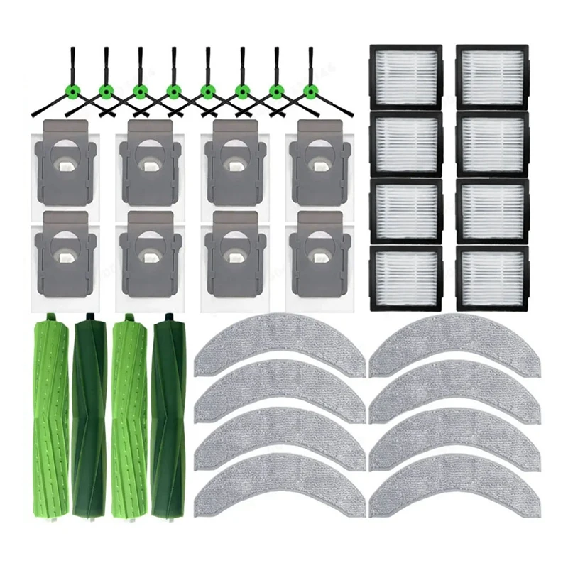 

For iRobot Roomba Combo J7+, J9+ Replacement Spare Parts Accessories Main Side Brush Hepa Filter Mop Cloth Dust Bag A